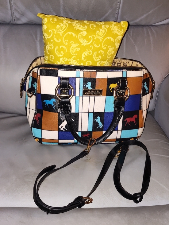 the trail of the painted ponies Handbags - The Trail Of The Painted Ponies Handbag With Crossbody Strap
